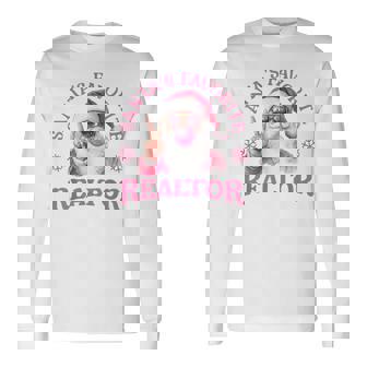 Santa's Favorite Realtor Christmas Santa Real Estate Agent Long Sleeve T-Shirt | Mazezy