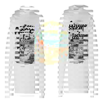 Scenic Wild Horses On Assateague Island Maryland Long Sleeve T-Shirt | Mazezy