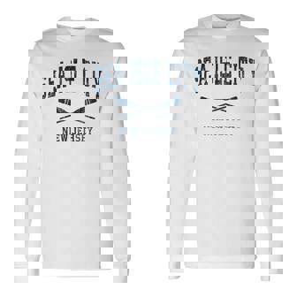 Sea Isle City New Jersey Vintage Nautical Paddles Sports Oar Long Sleeve T-Shirt | Mazezy