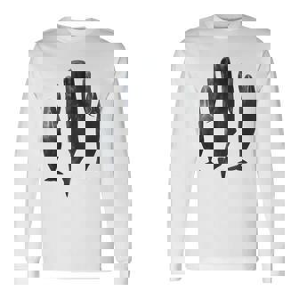 Sleeping Sperm Whales Whale School Sea Creatures Ocean Nature Long Sleeve T-Shirt - Monsterry