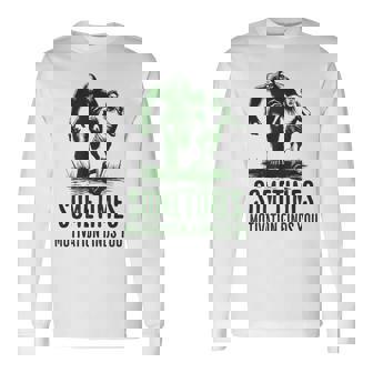 Sometimes Motivation Finds You Bigfoot Running Long Sleeve T-Shirt - Monsterry