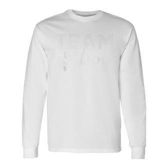 Team Boy Gender Reveal Party Team Blue Baby Announcement Long Sleeve T-Shirt - Thegiftio UK