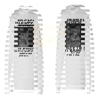 Undiagnosed But Everyone's Pretty Sure Silly Cat Meme Long Sleeve T-Shirt - Monsterry