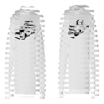 Vintage 73-87 Mini C10 Truck Slammed Graphic Dad Gag Father Long Sleeve T-Shirt - Thegiftio