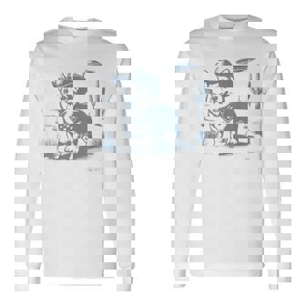 Vintage 90S Western Cowboy Corgi Ufo Long Sleeve T-Shirt - Monsterry