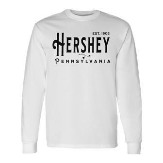Vintage Merch Souvenir Visit Hershey Pennsylvania Long Sleeve T-Shirt - Thegiftio UK