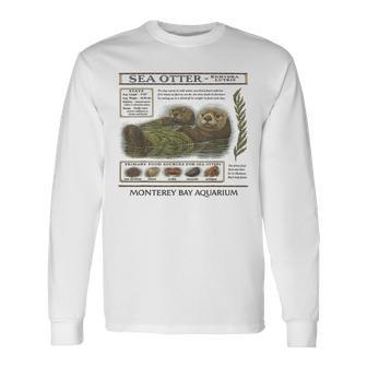 Vintage Sea Otter Lover 90'S Aquarium Long Sleeve T-Shirt - Thegiftio UK