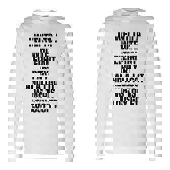 Went To a Elephant Party White Elephant Exchange Long Sleeve T-Shirt | Mazezy