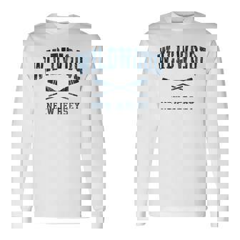 Wildwood New Jersey Vintage Nautical Paddles Sports Oars Long Sleeve T-Shirt | Mazezy