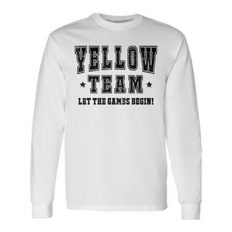 Yellow Team Field Day Spirit Squad Let The Games Begin 2026 Long Sleeve T-Shirt - Thegiftio UK