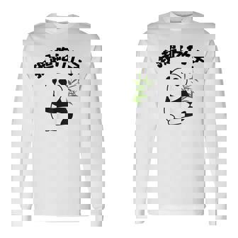 かわいいパンダ 中国風日本語 面白 長袖Tシャツ - Kawaiitshirt