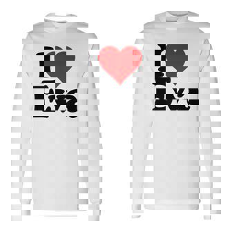 アイ・ラブ・ハート・エヴァ 長袖Tシャツ - Kawaiitshirt