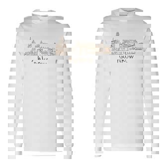 クラクフ ポーランド 旅行 お土産 パノラマ シティ ランドマーク ギフト 長袖Tシャツ - Kawaiitshirt