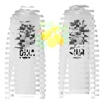 シチリア イタリア シチリア イタリア フレッシュ イタリアン レモン シチリア 長袖Tシャツ - Kawaiitshirt