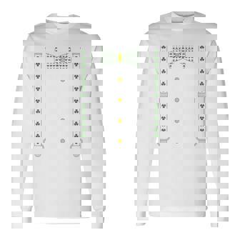 シャムロック 蝶ネクタイ & サスペンダー セントパトリックデー コスチューム 長袖Tシャツ - Kawaiitshirt