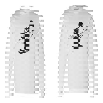 トランペット奏者猫 長袖Tシャツ - Kawaiitshirt