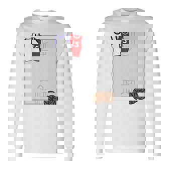 バスケットボール サイン帳 寄せ書き 色紙 先輩 先生 ありがとう、おつかれさま 贈る言葉 メッセージ 長袖Tシャツ - Kawaiitshirt