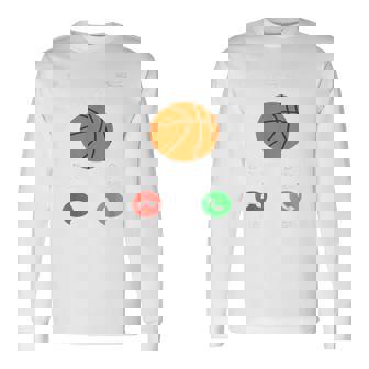 バスケットボール、着信、おもしろ、おもしろ服、バスケットボール、ギフト、メンズ、おもしろグッズ、バスケットボール部、ウケ 長袖Tシャツ - Kawaiitshirt