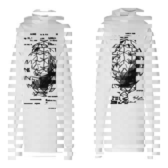 バックミンスター フラー 測地線 特許 科学 工学 数学 長袖Tシャツ - Kawaiitshirt