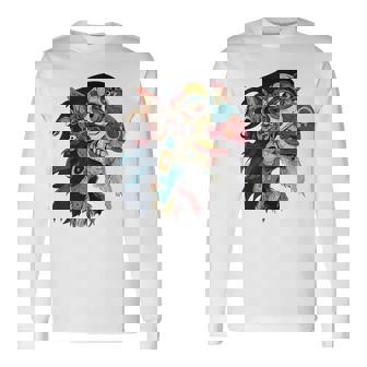 ババヤガ 神話 グラフィック ファンタジー イラスト ババヤガ 長袖Tシャツ - Kawaiitshirt