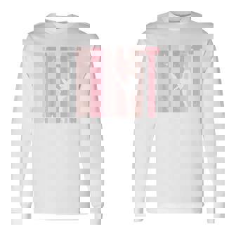 バレエ カットアウト アラベスク バックプリント ダンス 長袖Tシャツ - Kawaiitshirt