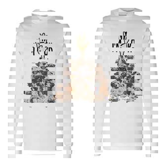 パグがいっぱい I'm Ok パグ好き。 長袖Tシャツ - Kawaiitshirt