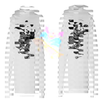 パンダベア スケートボード スケーター パンダベ 長袖Tシャツ - Kawaiitshirt