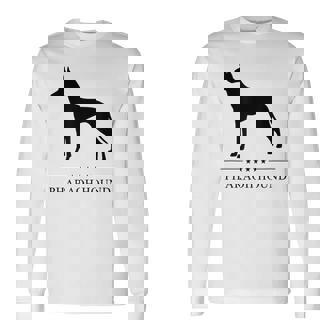 ファラオハウンド ブラック シルエット 長袖Tシャツ - Kawaiitshirt