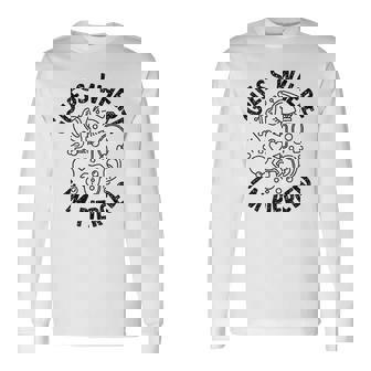 ボディピアス Guess Where I'm Pierced アンティーク調デザイン 長袖Tシャツ - Kawaiitshirt