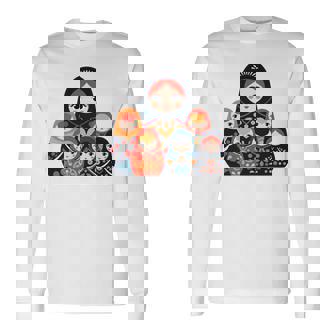 マトリョーシカ ロシア人形 入れ子人形 マトリョーシカ 長袖tシャツ 長袖Tシャツ - Kawaiitshirt