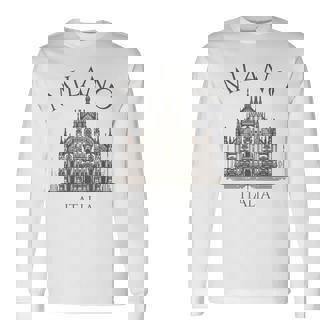 ミラノ イタリア ドゥオーモ 大聖堂 建築 イタリア 長袖Tシャツ - Kawaiitshirt
