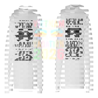 レトロ ベトナム バケーション 2026 旅行 ビーチ 旅行 マッチング 長袖Tシャツ - Kawaiitshirt