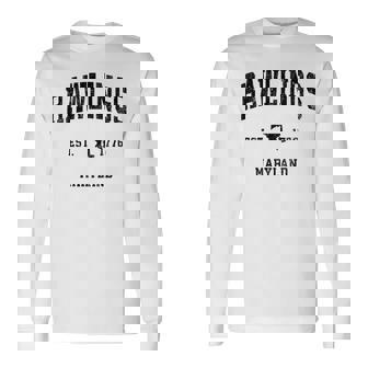 ローリングス メリーランド Md ヴィンテージ アスレチック ブラック スポーツデザイン 長袖tシャツ 長袖Tシャツ - Kawaiitshirt