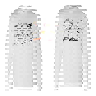 ヴィンテージ フライフィッシングルアー カラーtシャツ 長袖Tシャツ - Kawaiitshirt