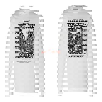 ヴィンテージ 香港 ストリート シーン 赤 タクシー 九龍 Hkg アジア 長袖Tシャツ - Kawaiitshirt