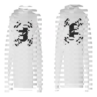 大韓民国 様式化された韓国国旗 ブラック 長袖Tシャツ - Kawaiitshirt