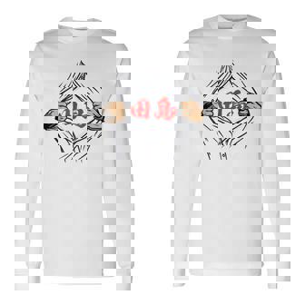 田島 苗字 面白いtシャツ 胸 名前 おもしろ グッズ 服 筆文字 文字 入り 面白い ネタ メンズ 長袖Tシャツ - Kawaiitshirt