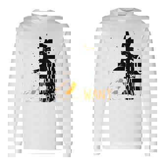 私は何をしたい黒猫カップ面白いグラフィック猫愛好家 長袖Tシャツ - Kawaiitshirt