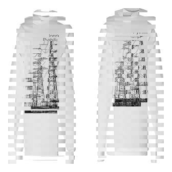 送電鉄塔 -Pylonphilia- 長袖Tシャツ - Kawaiitshirt