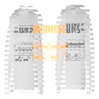 頑固なビルマの猫 トリックおもしろ子猫愛好家 長袖Tシャツ - Kawaiitshirt