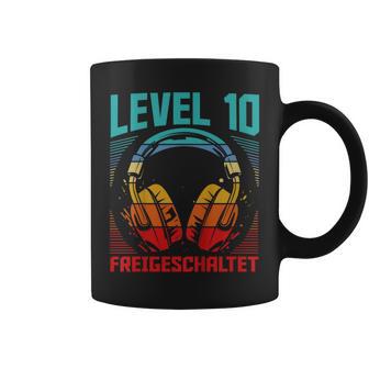 10 Geburtstag Jungenideo Gamer Level 10 Unlocked Jungs Tassen - Geschenkecke
