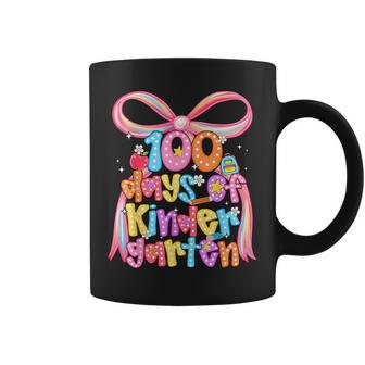 100 Days Of Kindergarten Teacher Coquette Bow Girl Women Coffee Mug - Thegiftio