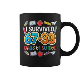 100Th Day Boys I Survived 67 33 100 Days Of School Coffee Mug - Thegiftio UK