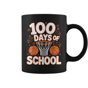 100Th Day Of School Teacher Basketball 100 Days Of School Coffee Mug - Thegiftio