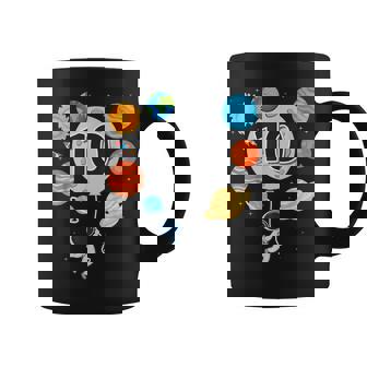 10Th Birthday Astronaut Balloon Planet 10 Year Old Boy Coffee Mug - Thegiftio