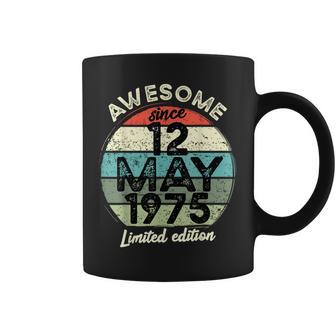12 Mayo 1975 50 Cumpleaños 50 Años 2025 Cumpleaños Taza de café - Regaloses