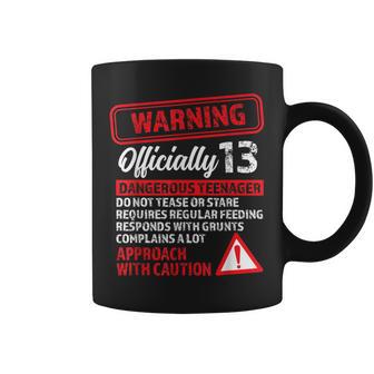 13Th Birthday Warning Dangerous Nager 13 Yr Old Coffee Mug - Thegiftio UK
