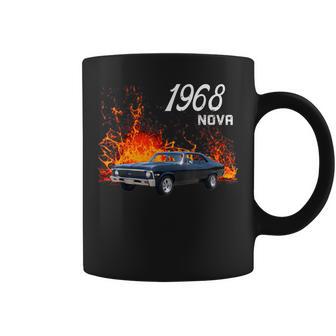 1968 68 Chevys Nova 2 Classic Car Old School Muscle Car Coffee Mug - Thegiftio UK