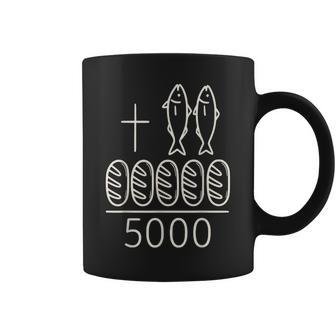 2 Poissons 5 Pains Jésus Croix 5000 Miracle Christian Tasse - Cadeauxyz