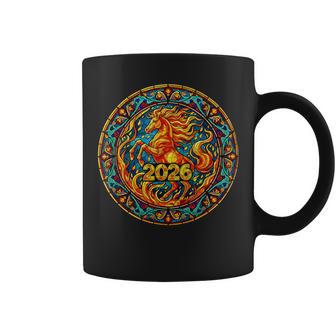 2026 Año Del Caballo De Fuego Año Nuevo Chino Festival Lunar Taza de café - Regaloses